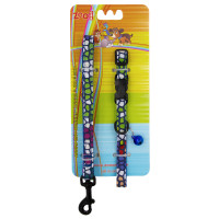 Комплект ошейник (10 мм x 30 см) с поводком (120 см) "радуга",цвет: розовый Комплект ошейник (10 мм x 30 см) с поводком (120 см) "радуга",цвет: розовый