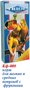 Триол Standard д/попуг. мел.,сред. Фрукты, 500 г (коробка) Триол Standard д/попуг. мел.,сред. Фрукты, 500 г (коробка)