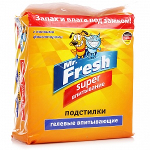 Пеленки Mr. Fresh 60*60 повышенной впитываемости, 10 шт.SUPER Пеленки Mr. Fresh 60*60 повышенной впитываемости, 10 шт.SUPER