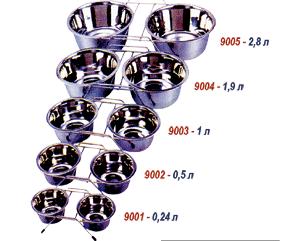 Подставка низ. с мет. мисками №2 0,5 л 9002 Подставка низ. с мет. мисками №2 0,5 л 9002