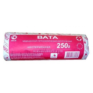 Вата хирургическая, 250г н/ст Вата хирургическая, 250г н/ст