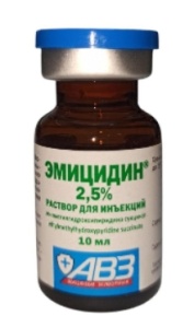 Эмицидин 2,5%, 10 мл, 1фл Эмицидин 2,5%, 10 мл, 1фл