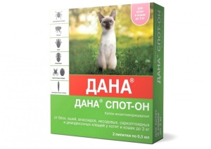 Капли от блох Дана СПОТ-ОН, 15мл д/кош и соб Капли от блох Дана СПОТ-ОН, 15мл д/кош и соб