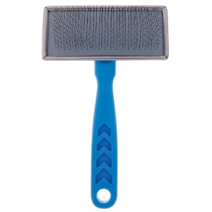 Пуходерка DeLIGHT металл. c пластиковой синей ручкой средняя Пуходерка DeLIGHT металл. c пластиковой синей ручкой средняя