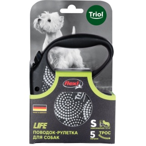 Рулетка Triol by flexi Life Bubbles S 5м до 12кг трос Рулетка Triol by flexi Life Bubbles S 5м до 12кг трос