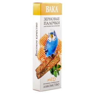 Палочки " Вака" зерновые д/попугаев Мёд 2 шт Палочки " Вака" зерновые д/попугаев Мёд 2 шт