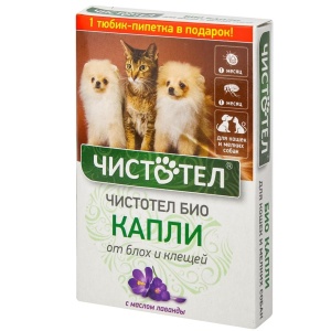 Капли от блох Чистотел БИО д/кошек и мелких собак, 1 доза Капли от блох Чистотел БИО д/кошек и мелких собак, 1 доза