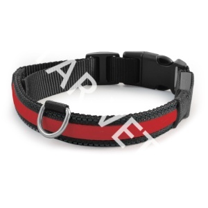 Ошейник светодиодный NIGHT CITY красный XL, 25*510-610мм, Triol Ошейник светодиодный NIGHT CITY красный XL, 25*510-610мм, Triol