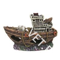 Декорация пластик. PRIME "Затонувший буксир мини" 85*35*55 мм Декорация пластик. PRIME "Затонувший буксир мини" 85*35*55 мм