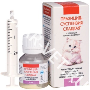Празицид Плюс суспензия для кошек, 7 мл Празицид Плюс суспензия для кошек, 7 мл
