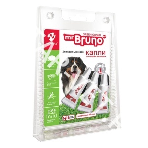 Капли репеллентные Мр Бруно д/крупных собак более 30 кг,4 мл Капли репеллентные Мр Бруно д/крупных собак более 30 кг,4 мл