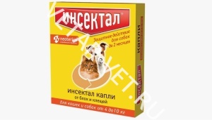 Капли от блох Инсектал д/с от 4 до 10 кг 6 шт Капли от блох Инсектал д/с от 4 до 10 кг 6 шт