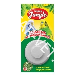 Хэппи Джангл Мин.камень д/птиц с водорослями 14г Хэппи Джангл Мин.камень д/птиц с водорослями 14г