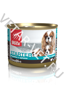 Блитц сенситив конс Индейка с цукини д/щенков, беременных и кормящих сук, 200г Стартер (681235) Блитц сенситив конс Индейка с цукини д/щенков, беременных и кормящих сук, 200г Стартер (681235)