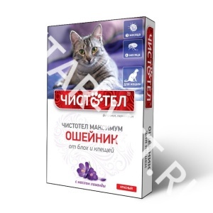 Ошейник Чистотел-Максимум для кошек красный Ошейник Чистотел-Максимум для кошек красный