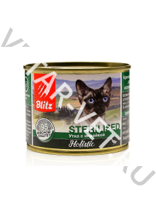 Блитц холистик конс Утка с индейкой д/стерил кошек мясной паштет, 200г (681884) Блитц холистик конс Утка с индейкой д/стерил кошек мясной паштет, 200г (681884)
