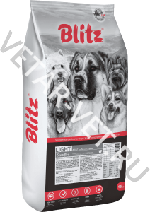 Блитц сенситив сух.корм для взрослых собак всех пород с лишним весом ЛАЙТ, 15 кг (571059) Блитц сенситив сух.корм для взрослых собак всех пород с лишним весом ЛАЙТ, 15 кг (571059)