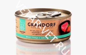 Грандорф конс.Филе тунца с мясом лосося 70 гр. Грандорф конс.Филе тунца с мясом лосося 70 гр.