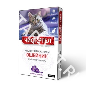 Ошейник Чистотел-Максимум для кошек черный Ошейник Чистотел-Максимум для кошек черный