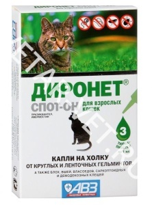 Диронет СПОТ ОН д/кошек Диронет СПОТ ОН д/кошек