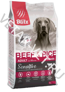 Блитц сенситив сух.корм д/соб. Говядина с рисом, 1,8 кг (571028) Блитц сенситив сух.корм д/соб. Говядина с рисом, 1,8 кг (571028)