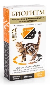 Биоритм для кошек со вкусом курицы, 48табл Биоритм для кошек со вкусом курицы, 48табл