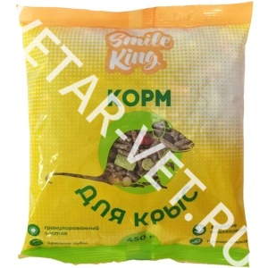 Смайл Кинг корм гранулированный д/крыс 450 г Смайл Кинг корм гранулированный д/крыс 450 г