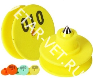 Бирка круглая 27*27 с (№ c двух сторон F+M с мет. наконечником) Бирка круглая 27*27 с (№ c двух сторон F+M с мет. наконечником)