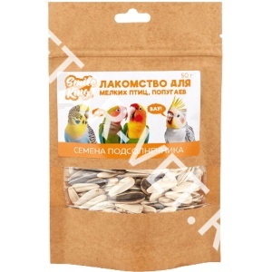 Смайл Кинг лакомство д/ Птиц семена подсолничника 50 г Смайл Кинг лакомство д/ Птиц семена подсолничника 50 г