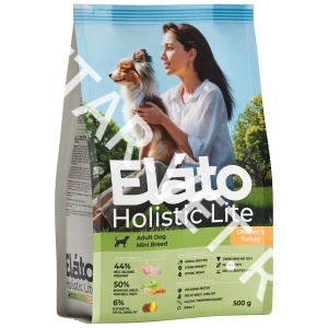 Элато холистик Лайт сух.корм.д/собак мелких пород Курица/индейка 0,5 кг Элато холистик Лайт сух.корм.д/собак мелких пород Курица/индейка 0,5 кг