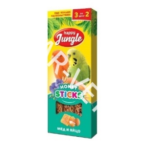 Хэппи Джангл Палочки д/птиц мед и яйцо 3 шт 90 гр Хэппи Джангл Палочки д/птиц мед и яйцо 3 шт 90 гр