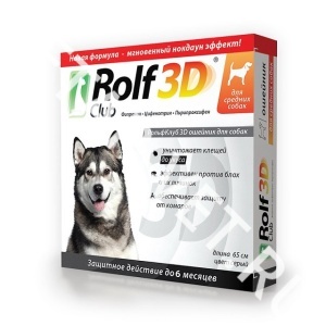 Ошейник Рольф Клуб 3D д/средних собак Ошейник Рольф Клуб 3D д/средних собак