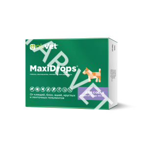Капли МаксиДропс д/с 20-40кг(от клещей, гельминтов и блох) Капли МаксиДропс д/с 20-40кг(от клещей, гельминтов и блох)