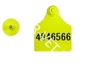 Бирка д/КРС 69,5*57 с номером + круглая M с мет наконечником, 27мм Бирка д/КРС 69,5*57 с номером + круглая M с мет наконечником, 27мм