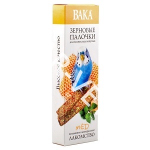 Палочки " Вака" зерновые д/попугаев Мёд 2 шт Палочки " Вака" зерновые д/попугаев Мёд 2 шт