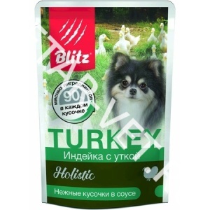 Блитц холистик конс Индейка/Утка д/соб мелк пород, 85г (681761) Блитц холистик конс Индейка/Утка д/соб мелк пород, 85г (681761)