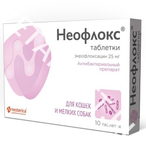 Неофлокс для кошек и мелк собак (1 таб./5 кг) 10 таб.(по рецепту) Неофлокс для кошек и мелк собак (1 таб./5 кг) 10 таб.(по рецепту)