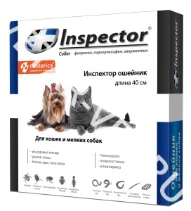 Ошейник инспектор для кошек и мелких собак, шт Ошейник инспектор для кошек и мелких собак, шт