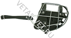 Намордник металл.+кожа №2 малая овчарка Зооник Намордник металл.+кожа №2 малая овчарка Зооник