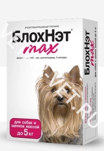 Капли от блох БлохНэт MAX д/с и щенков до 5 кг, 0,5 мл монодоза Капли от блох БлохНэт MAX д/с и щенков до 5 кг, 0,5 мл монодоза