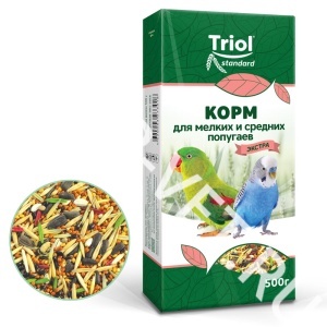 Триол Standard д/попуг. Экстра мелк.,сред., 500 г (коробка) Триол Standard д/попуг. Экстра мелк.,сред., 500 г (коробка)
